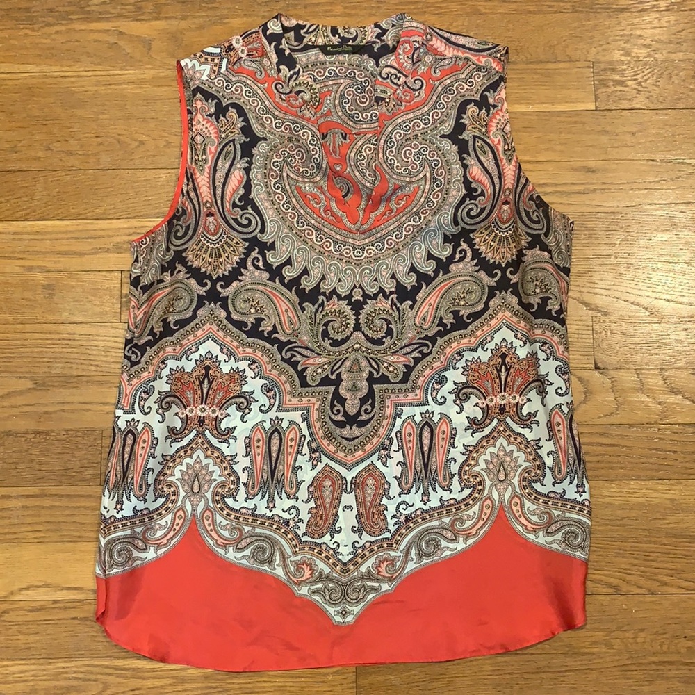 Massimo Dutti Sleeveless Silk Top, size 8 (US)